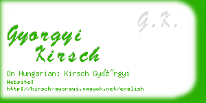 gyorgyi kirsch business card